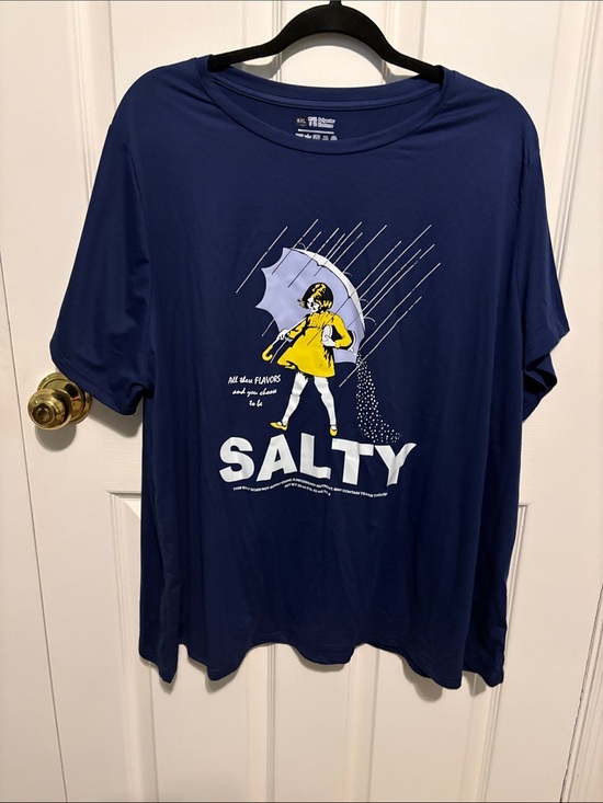 Tops - SALTY Graphic Tee - Navy Blue Short Sleeve Top